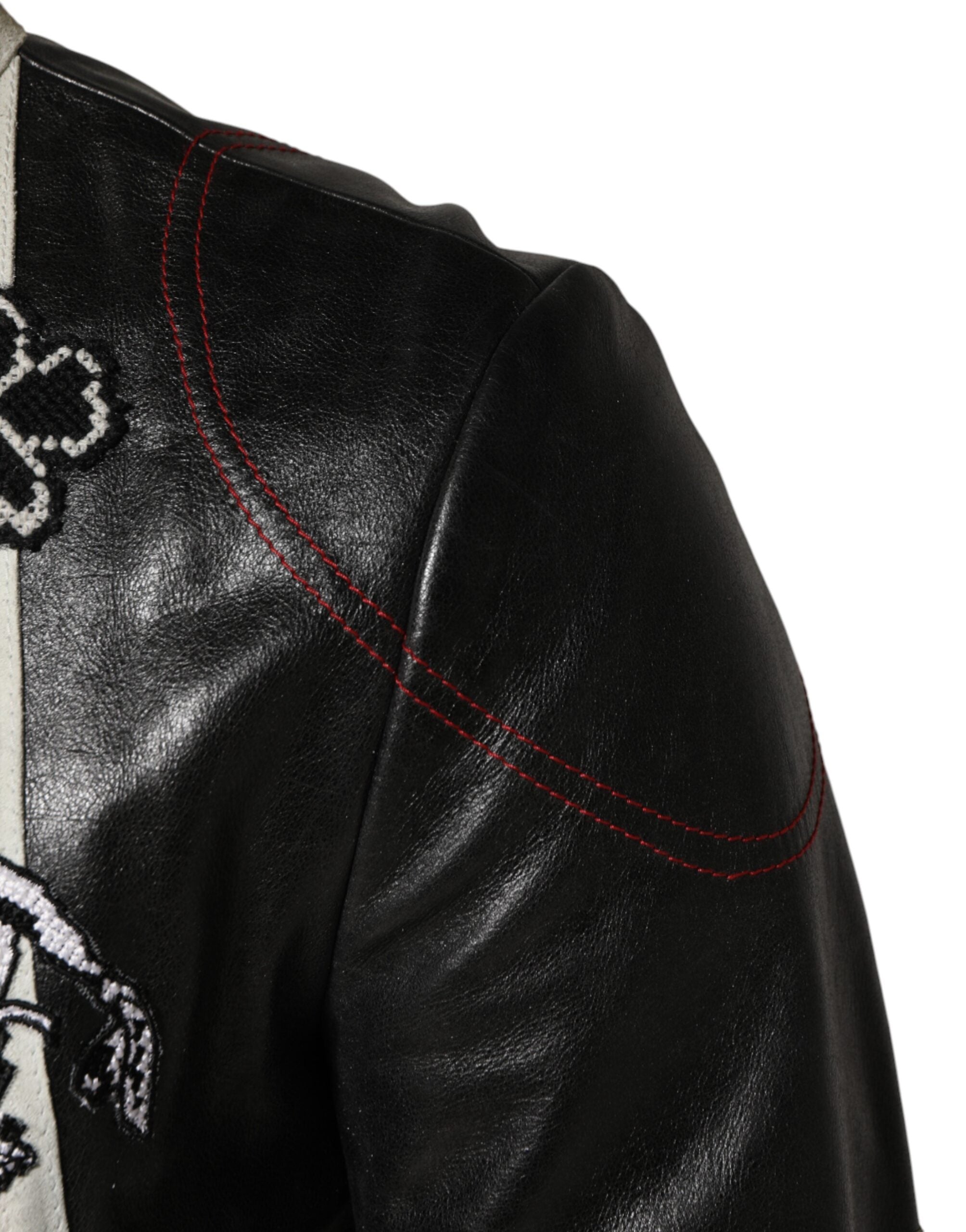 Dolce & Gabbana Multicolor Guns n' Roses Full Zip Men Biker Jacket